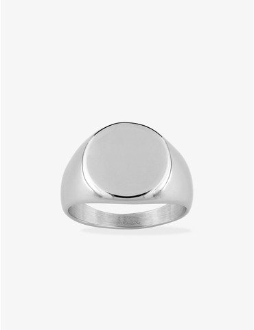 Bague en acier gris pour homme