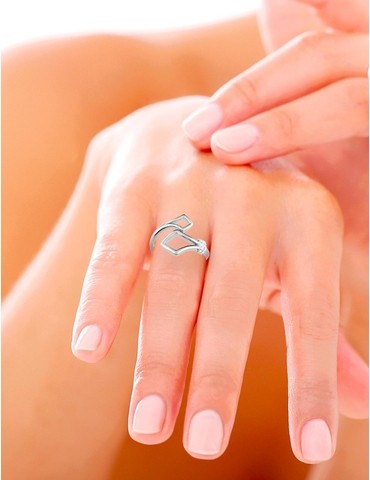Bague ouverte en argent 925...