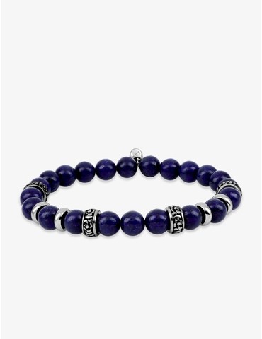 Bracelet en acier et agates...