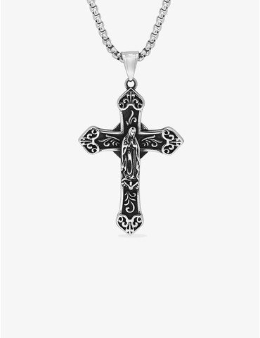 Collier acier noirci avec...