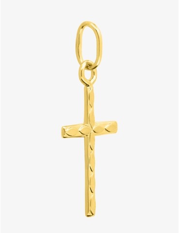 Pendentif croix plaqué or