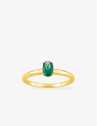 Bague en plaqué or et oxyde...