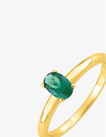 Bague en plaqué or et oxyde...