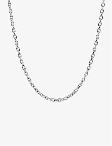 Collier chaine acier gris...