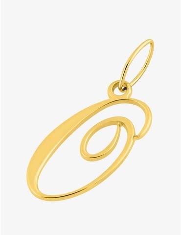 Pendentif initiale O plaqué or