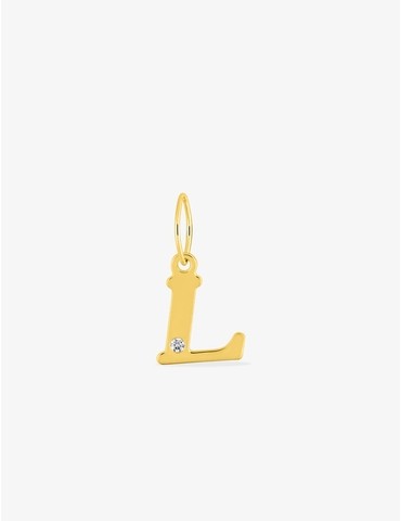Pendentif or 750‰ initiales...