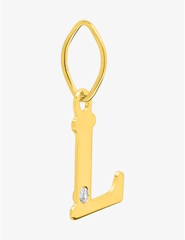Pendentif or 750‰ initiales...