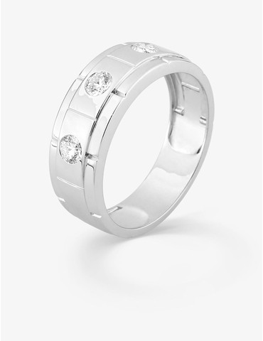 Bague diamants synthétiques...