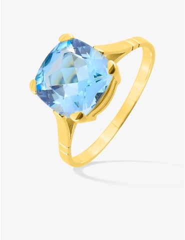 Bague solitaire en or jaune...