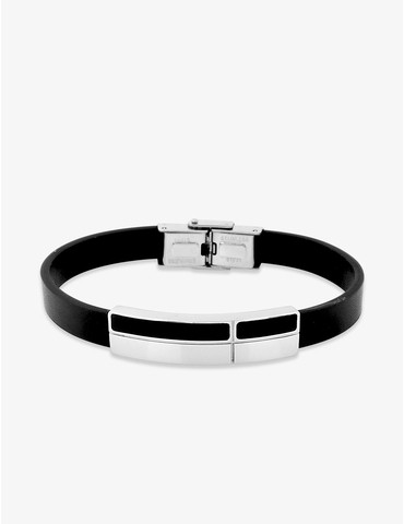 Bracelet rigide en acier et...