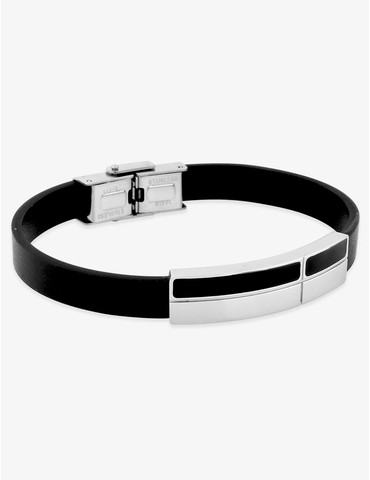Bracelet rigide en acier et...