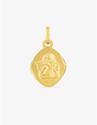 Médaille motif ange plaqué or