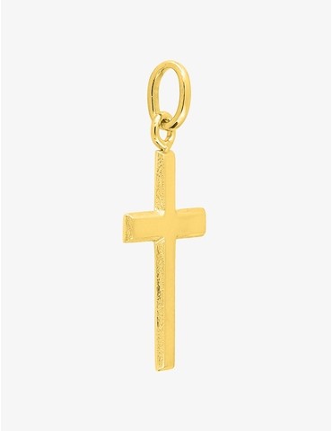 Pendentif croix plaqué or