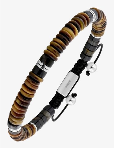 Bracelet en acier, perles...