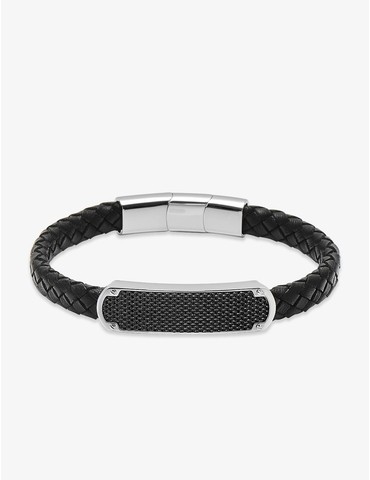 Bracelet imprimé noir et...