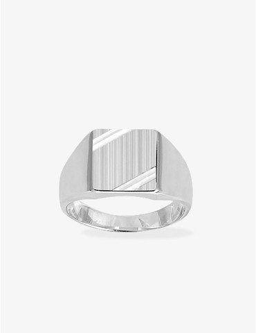 Chevalière argent 925 ‰ rhodié