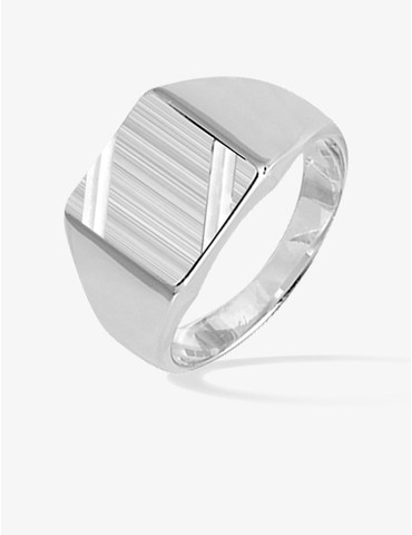 Chevalière argent 925 ‰ rhodié