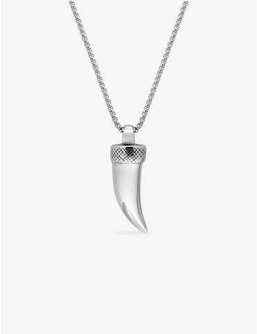 Collier en acier gris,...