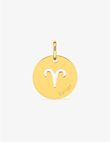 Pendentif plaqué or jeton...
