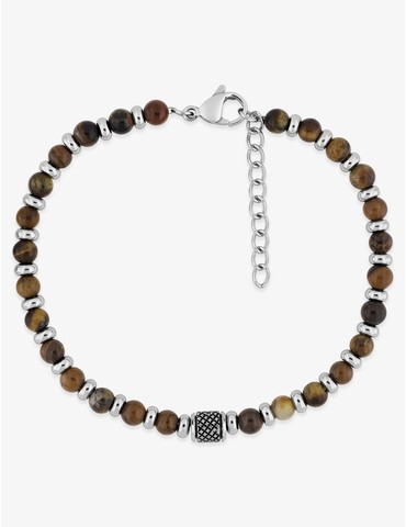 Bracelet acier gris et...