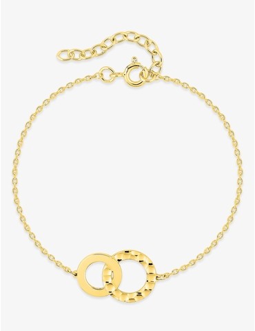 Bracelet plaqué or anneaux...