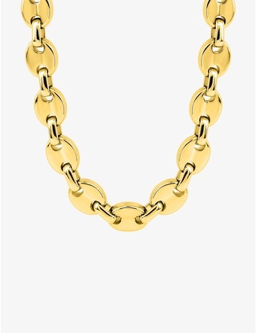 Collier acier doré maille...