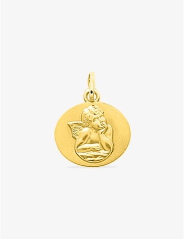Médaille plaqué or motif ange