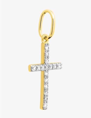 Pendentif croix plaqué or...