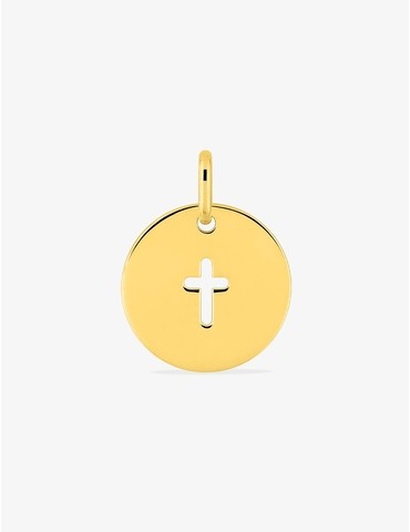 Pendentif plaqué or rond...