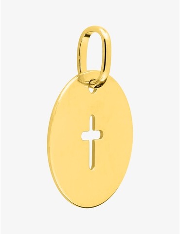 Pendentif plaqué or rond...