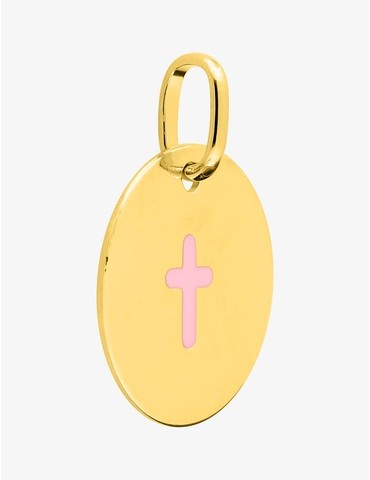 Pendentif plaqué or rond...