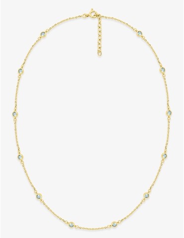 Collier plaqué or et oxydes...