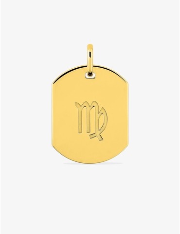 Pendentif plaqué or rond...