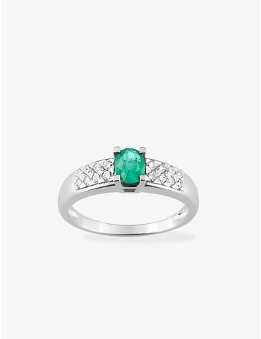 Bague solitaire en or blanc...