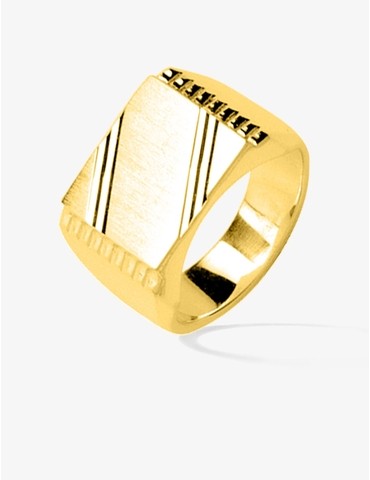 Bague chevalière plaqué or...