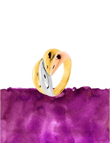 Bague en or tricolore 750‰...