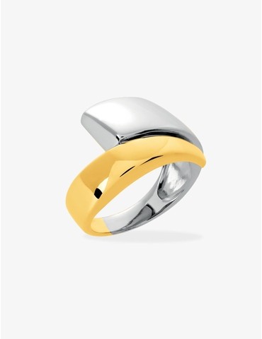 Bague en or jaune et blanc...
