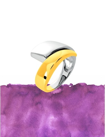 Bague en or jaune et blanc...