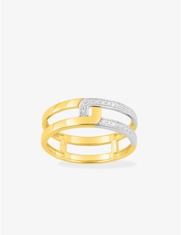 Bague en or jaune rhodié...