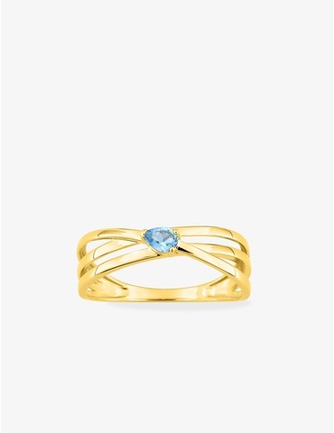 Bague en or jaune 375‰...