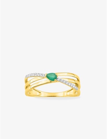 Bague en or jaune 375‰...