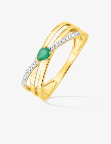 Bague en or jaune 375‰...