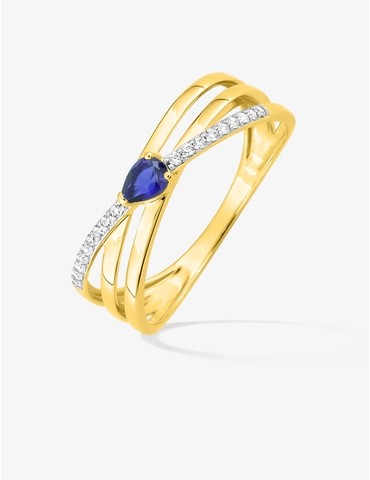 Bague en or jaune 375‰...