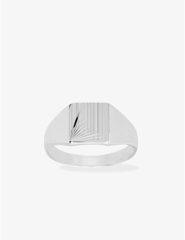 Bague chevalière en argent...