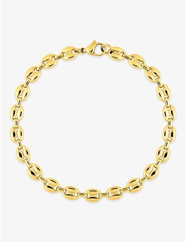 Bracelet acier doré chaîne...