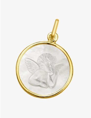 Médaille en or jaune 750 ‰,...