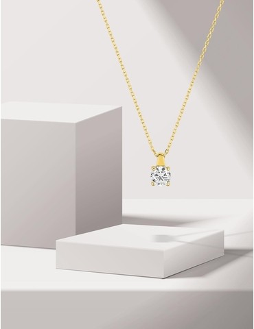 Collier or jaune 375 ‰ et...