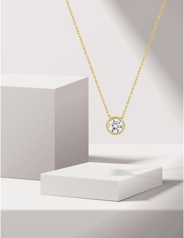 Collier or jaune 375 ‰ et...