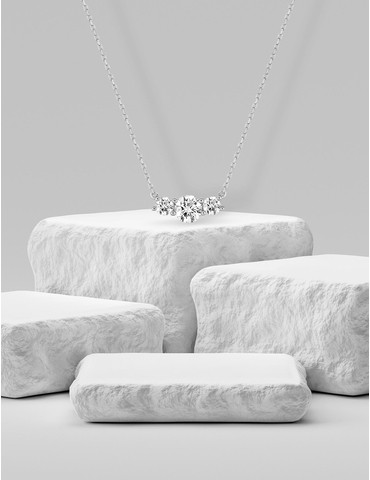 Collier Trilogie or blanc...