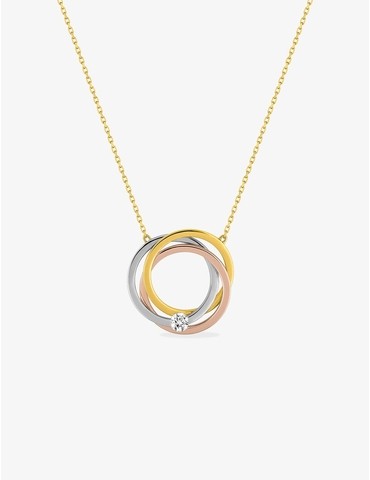 Collier tricolore anneaux...